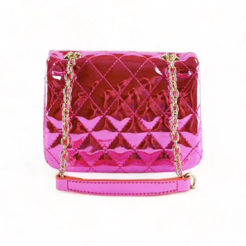Metallic Crossbody Quilted Purse