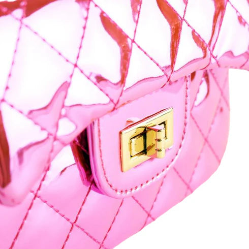 Metallic Crossbody Quilted Purse