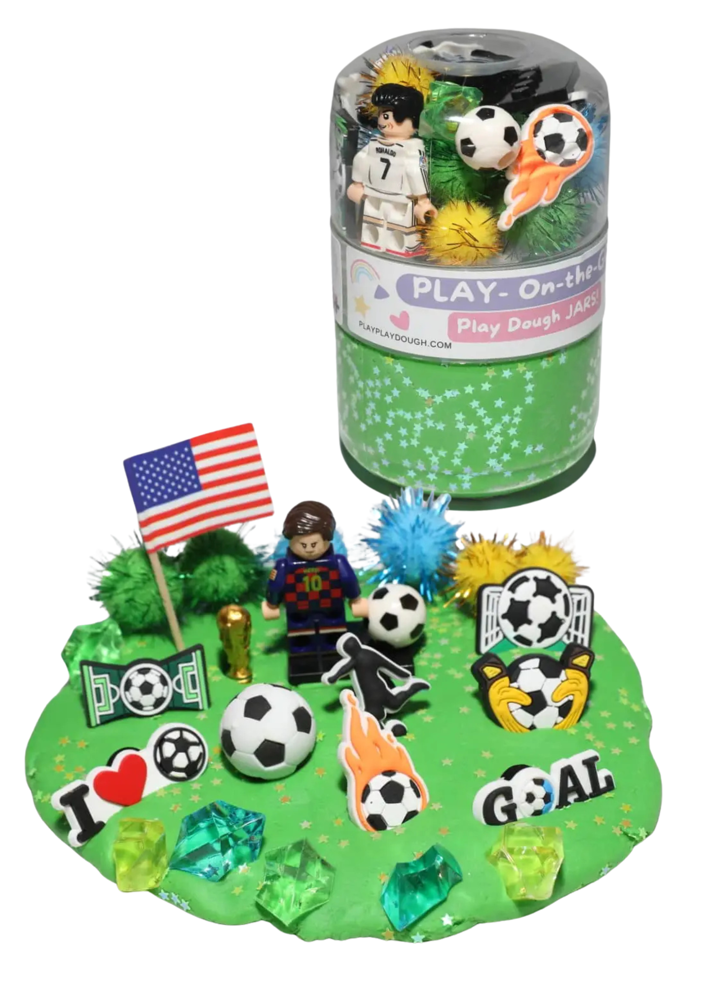 Soccer Play Dough Jar