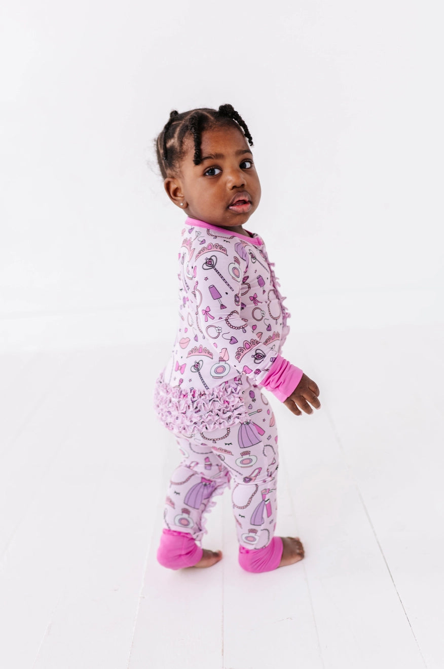 Sleeping Cutie Convertible Footies with Ruffle