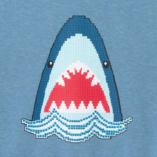 3D Dot Shark Patch Sweatshirt Set