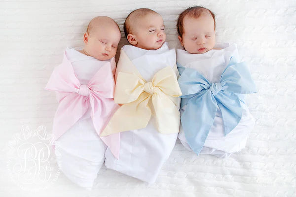 Buckhead Blue Bow Swaddle