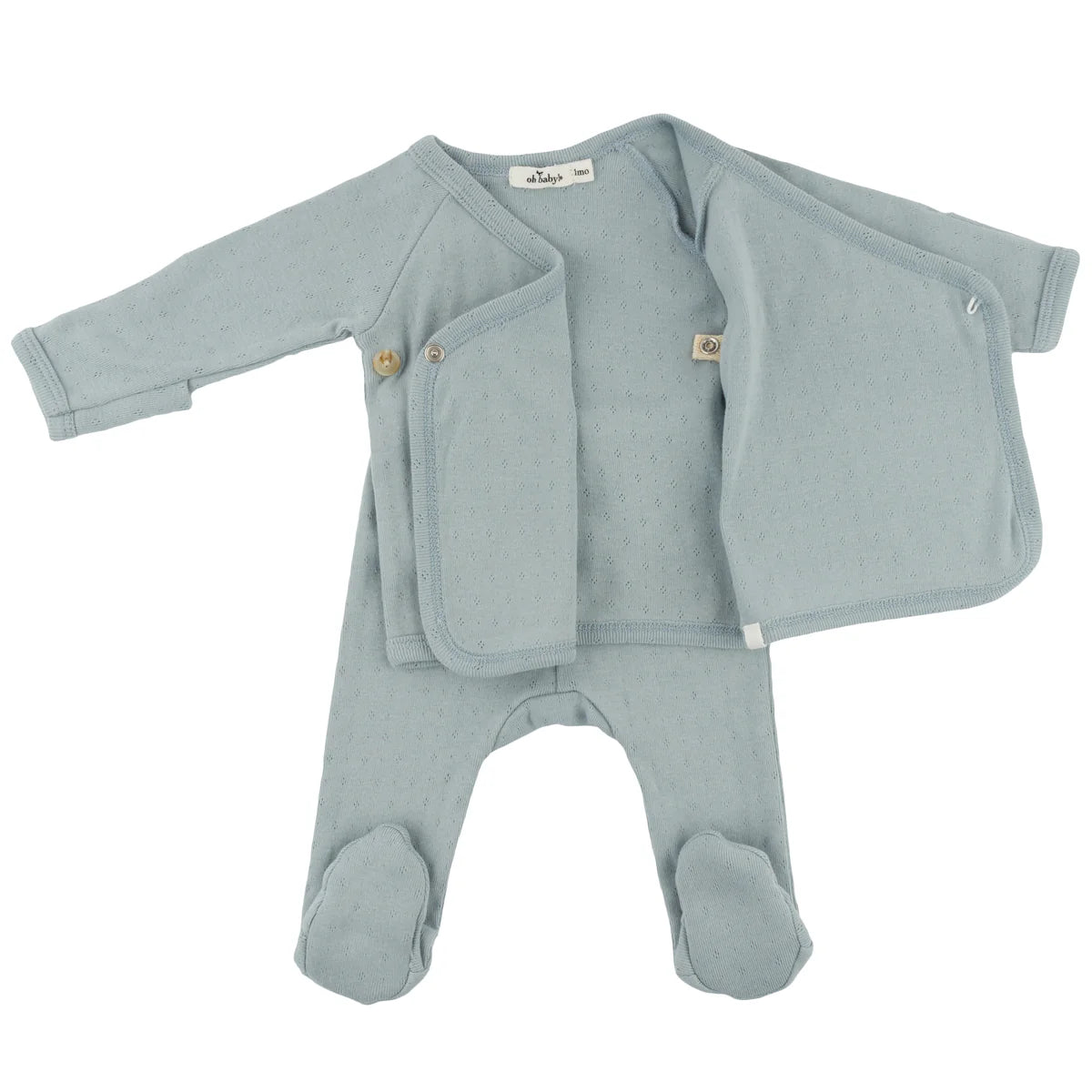 Twinkle Pointelle Kimono Footie Set