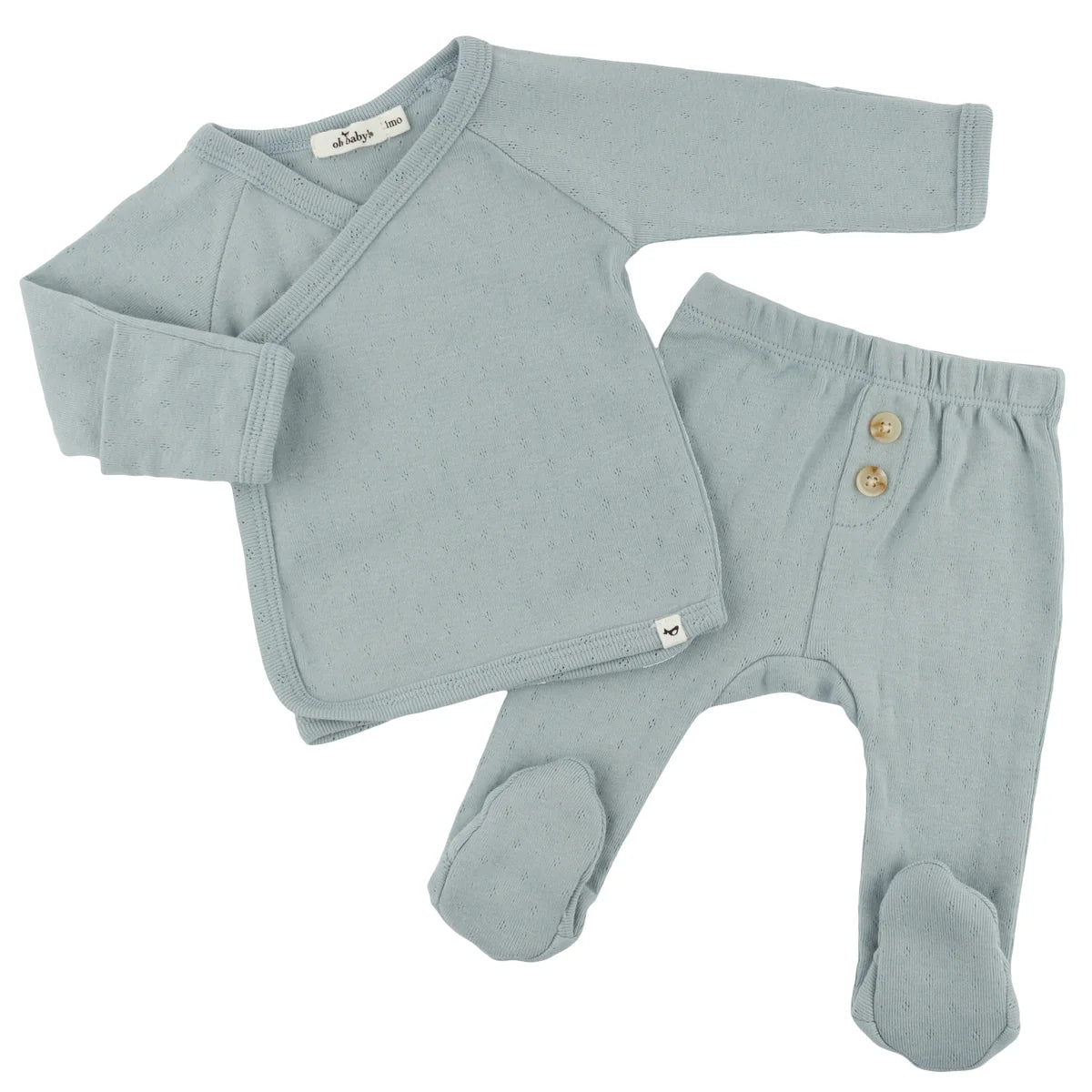 Twinkle Pointelle Kimono Footie Set