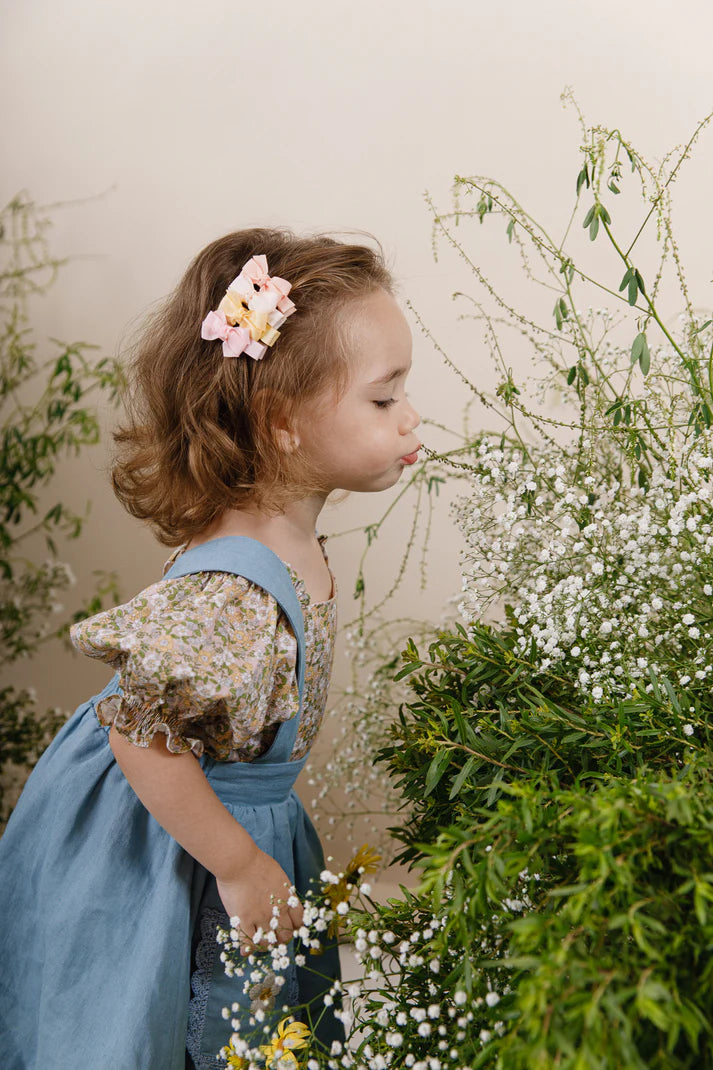 Pink Pastel Baby Bows Hair Clips- Set of 4