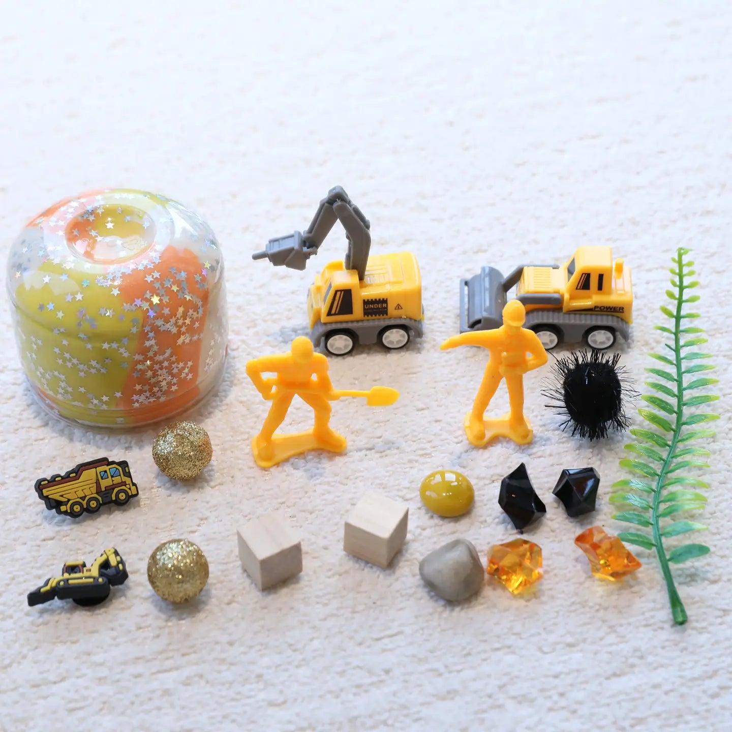 Construction Play Dough Jar