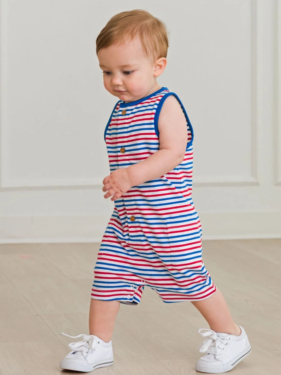 Stripe Pocket Knit Romper