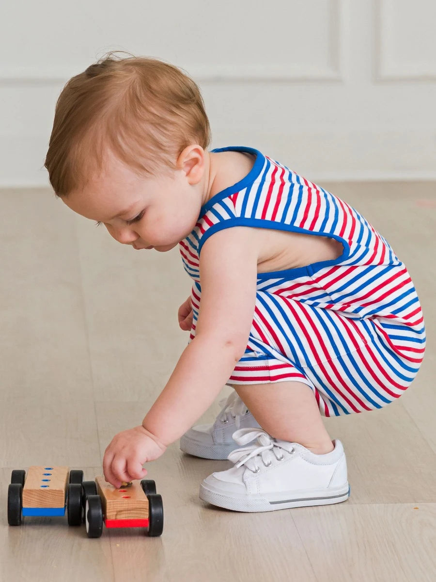 Stripe Pocket Knit Romper