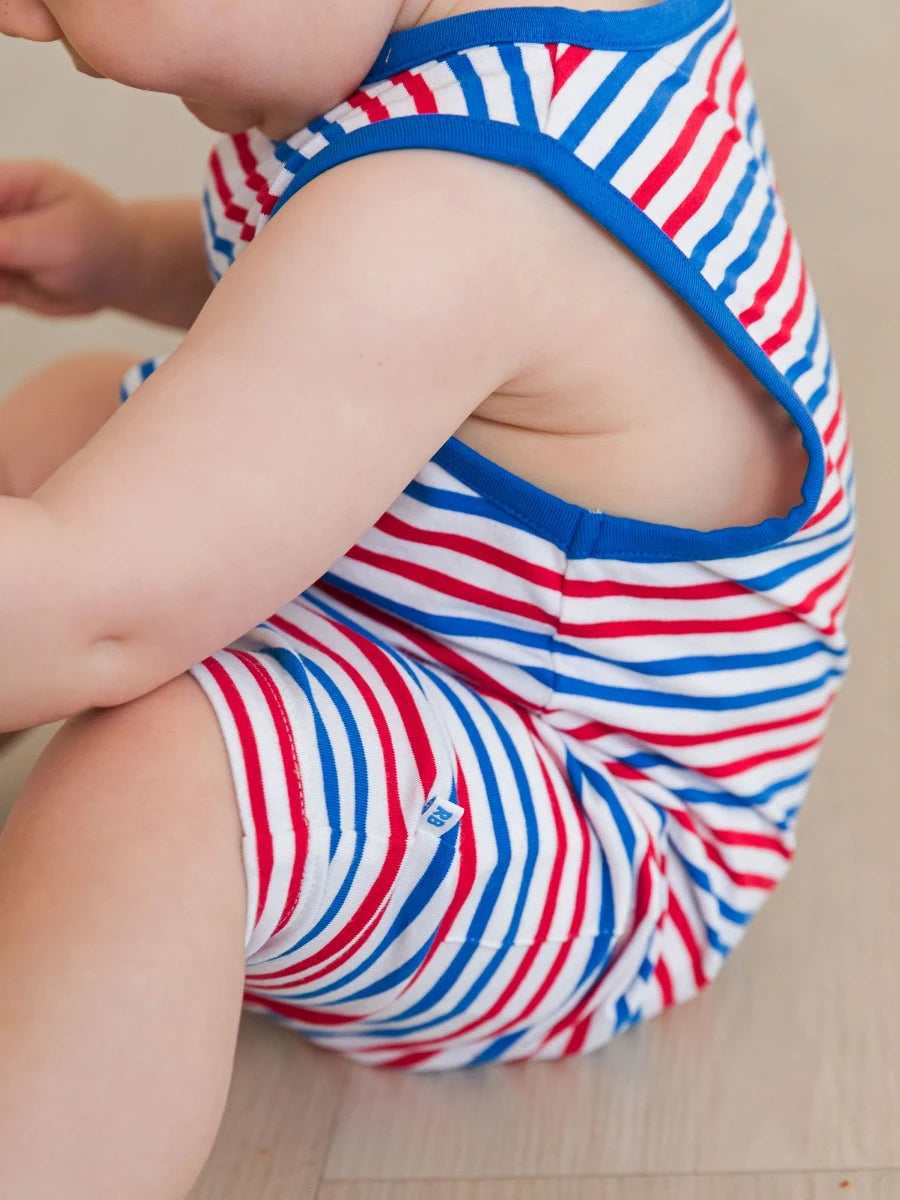 Stripe Pocket Knit Romper