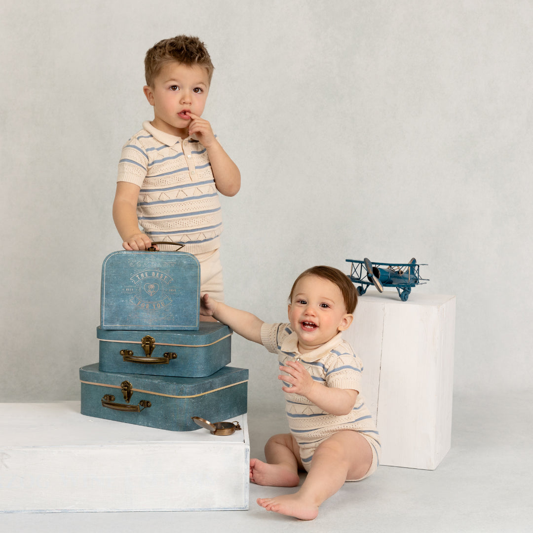 Boys Pointelle Jacquard Knit Set