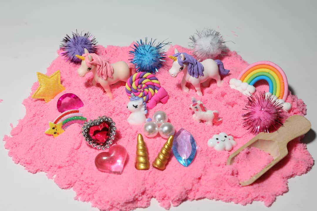 Unicorn Sensory Mess Free Sand Jar