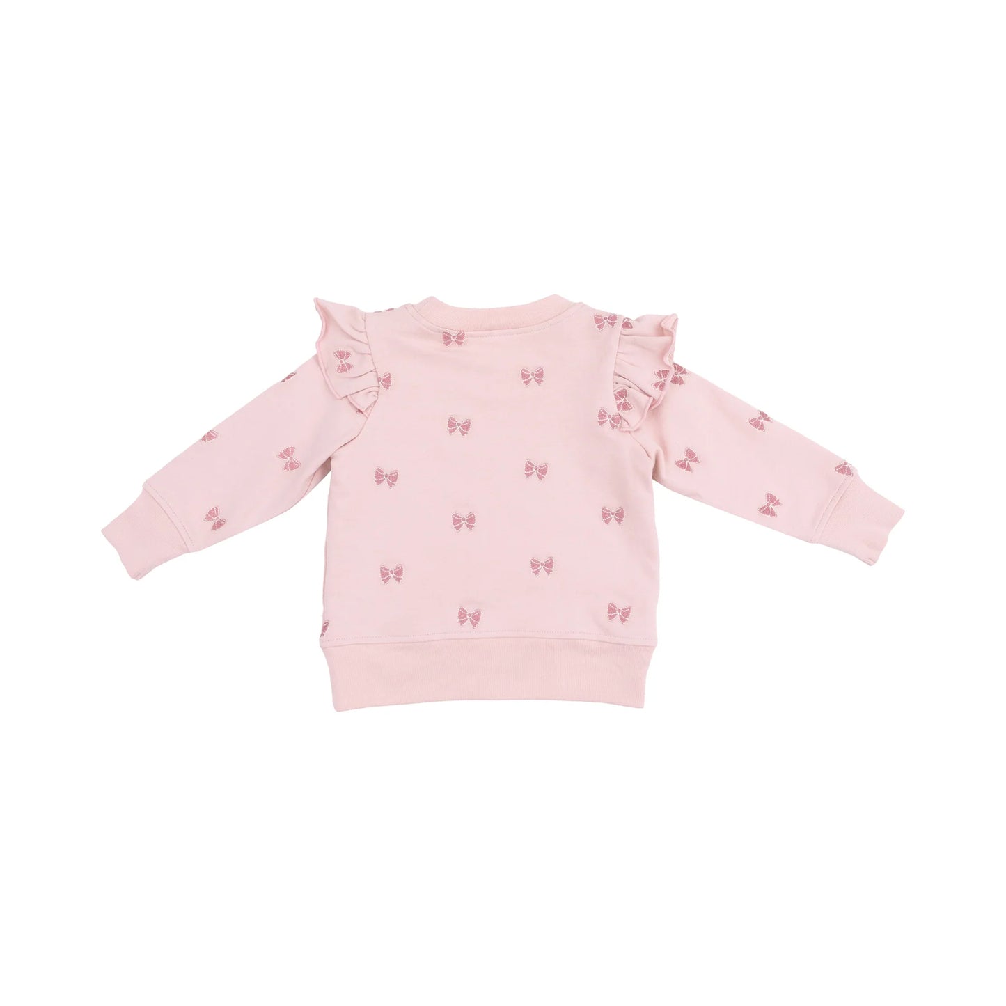 Bows French Terry Ruffle Sweatshirt And Jogger