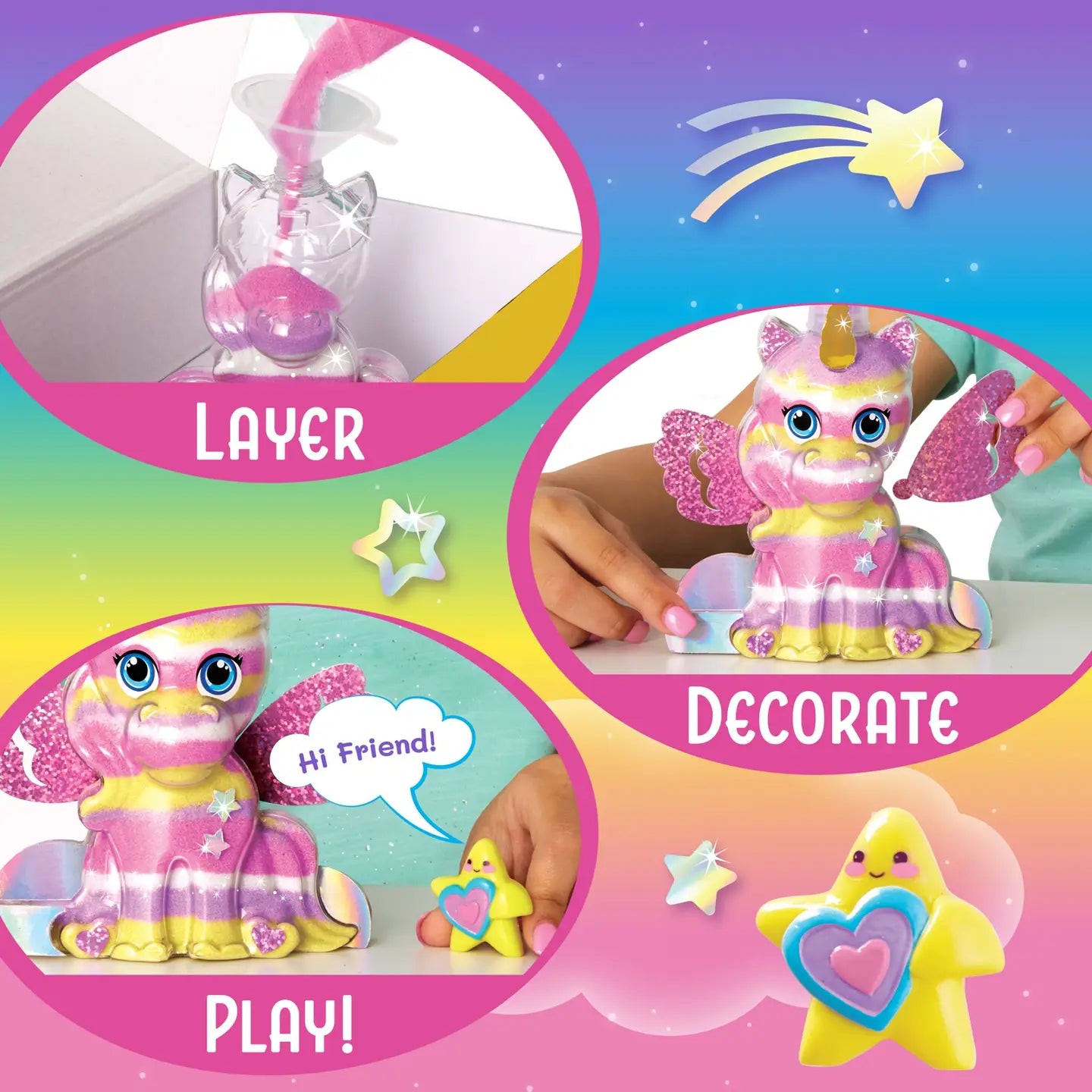 Sparkle Sand Art Unicorn Diy Craft Kit For Kids
