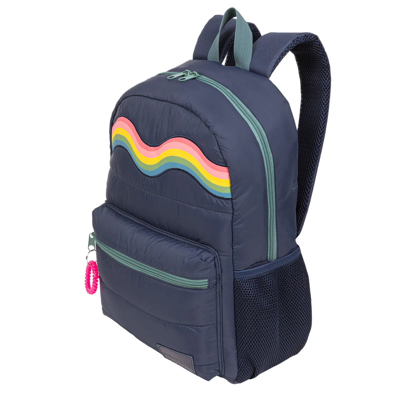 Debo Wavy Rainbow Puffer Backpack