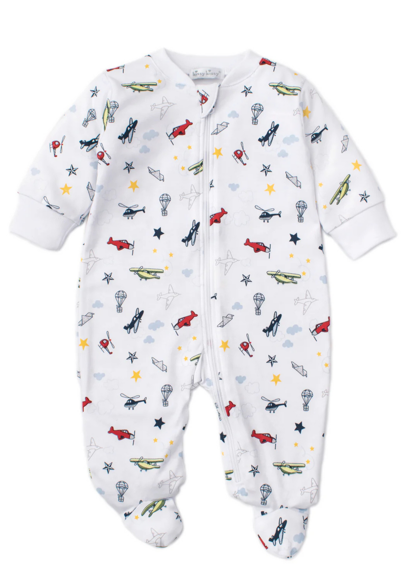 Aviators Print Footie with Zip