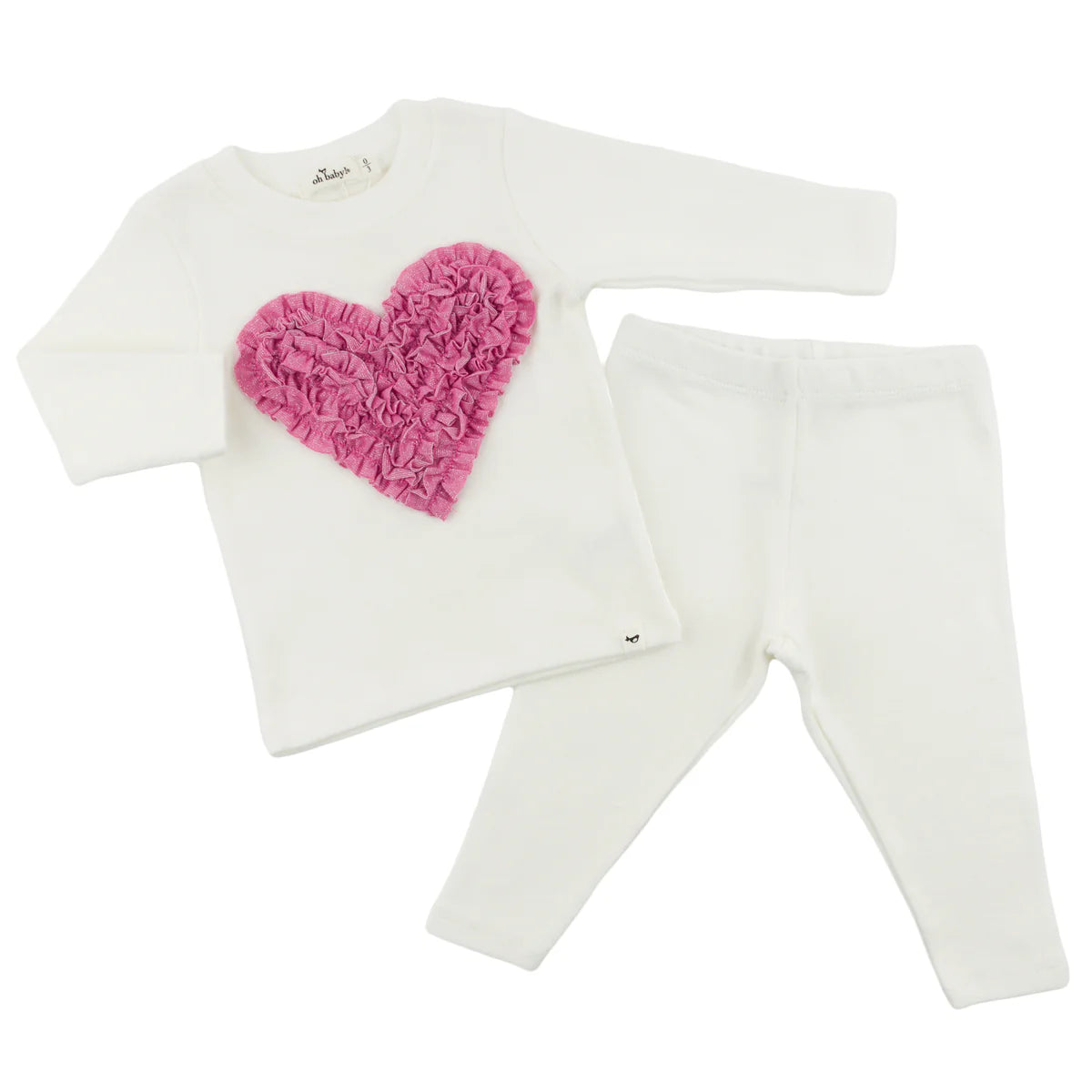 Bright Pink Ruffle Heart Set
