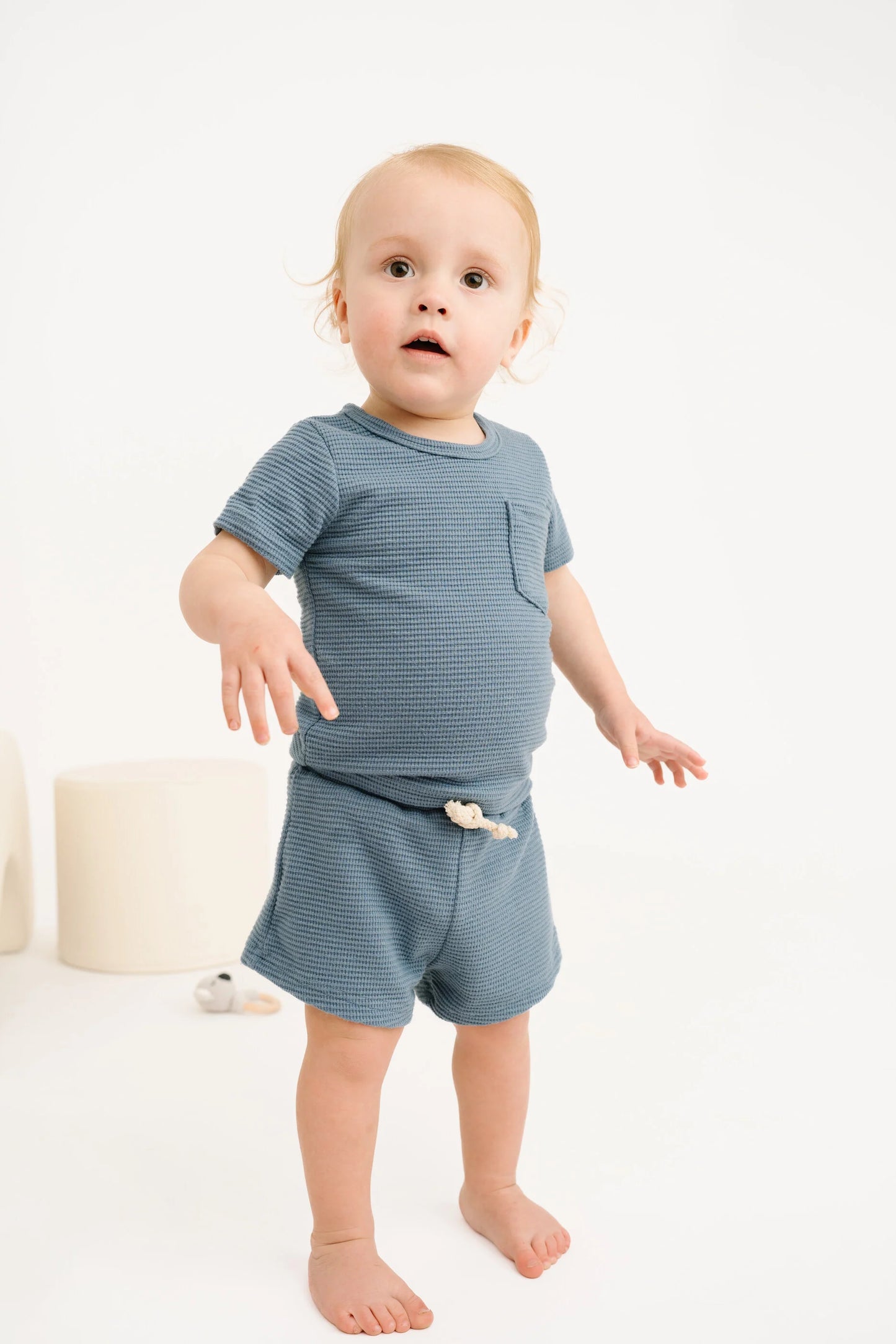 Waffle Pocket Short Set