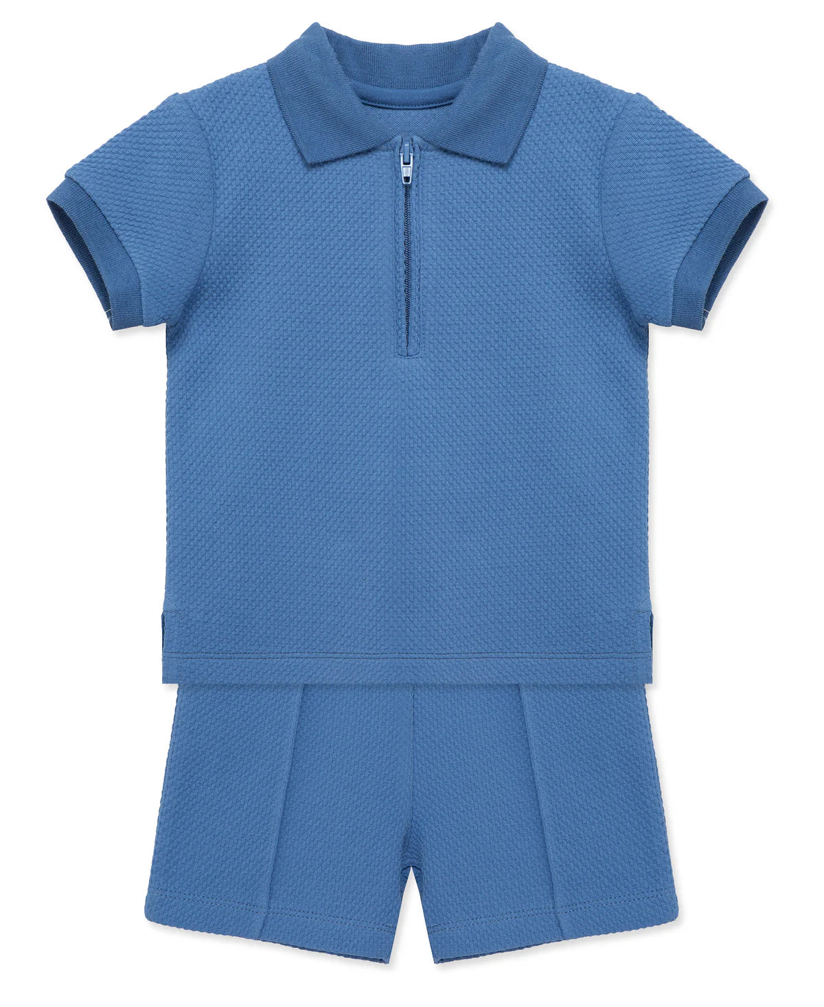 Blue Polo 2-Piece Short Set