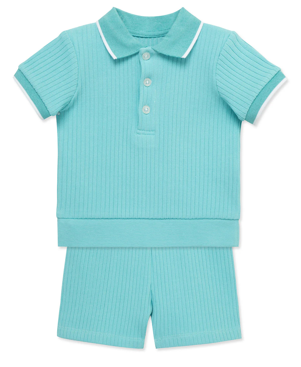 Aqua Polo 2-Piece Short Set