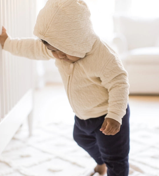 Organic Cotton Quilted Bee Baby Jacket