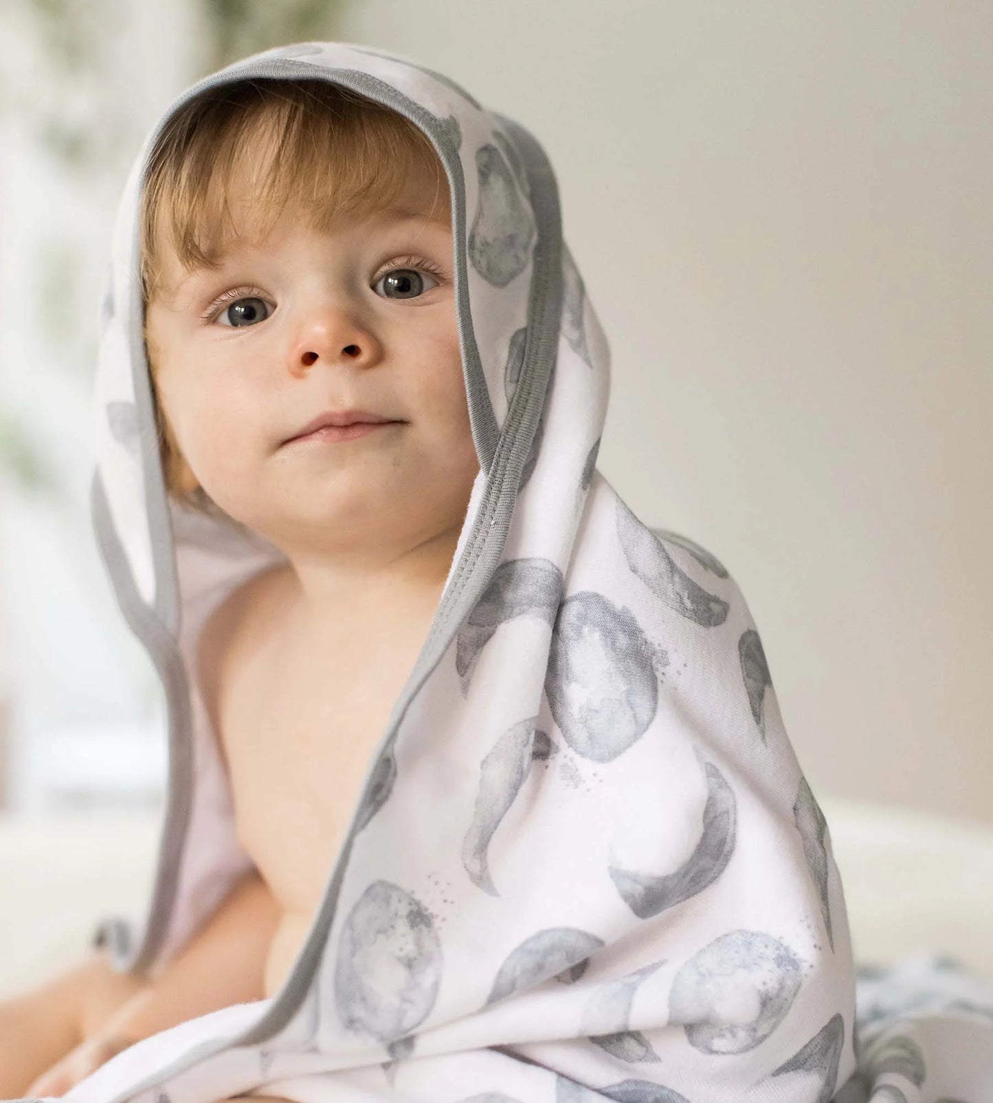 Hello Moon Knit Terry Hooded Towels
