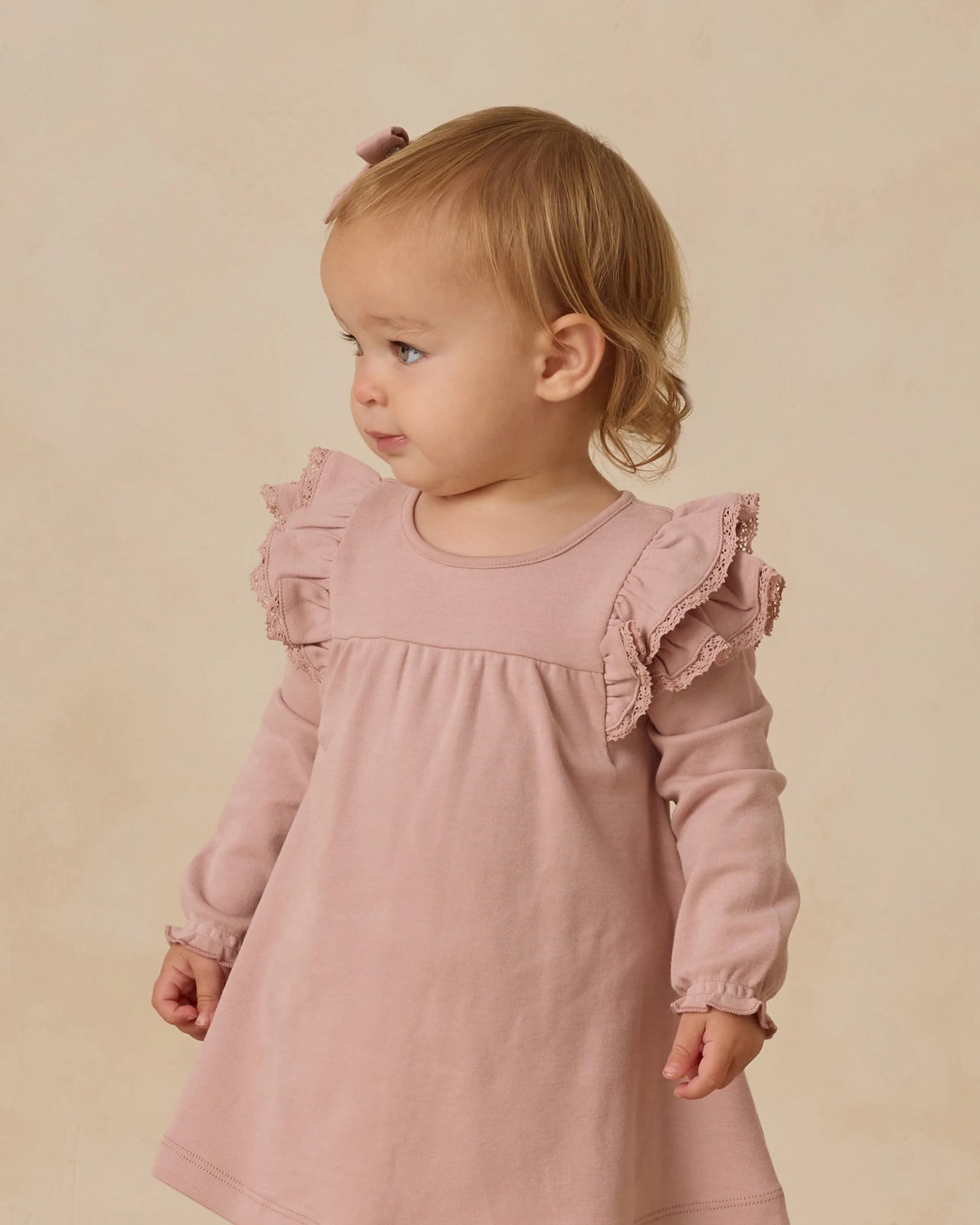 Long Sleeve Flutter Dress