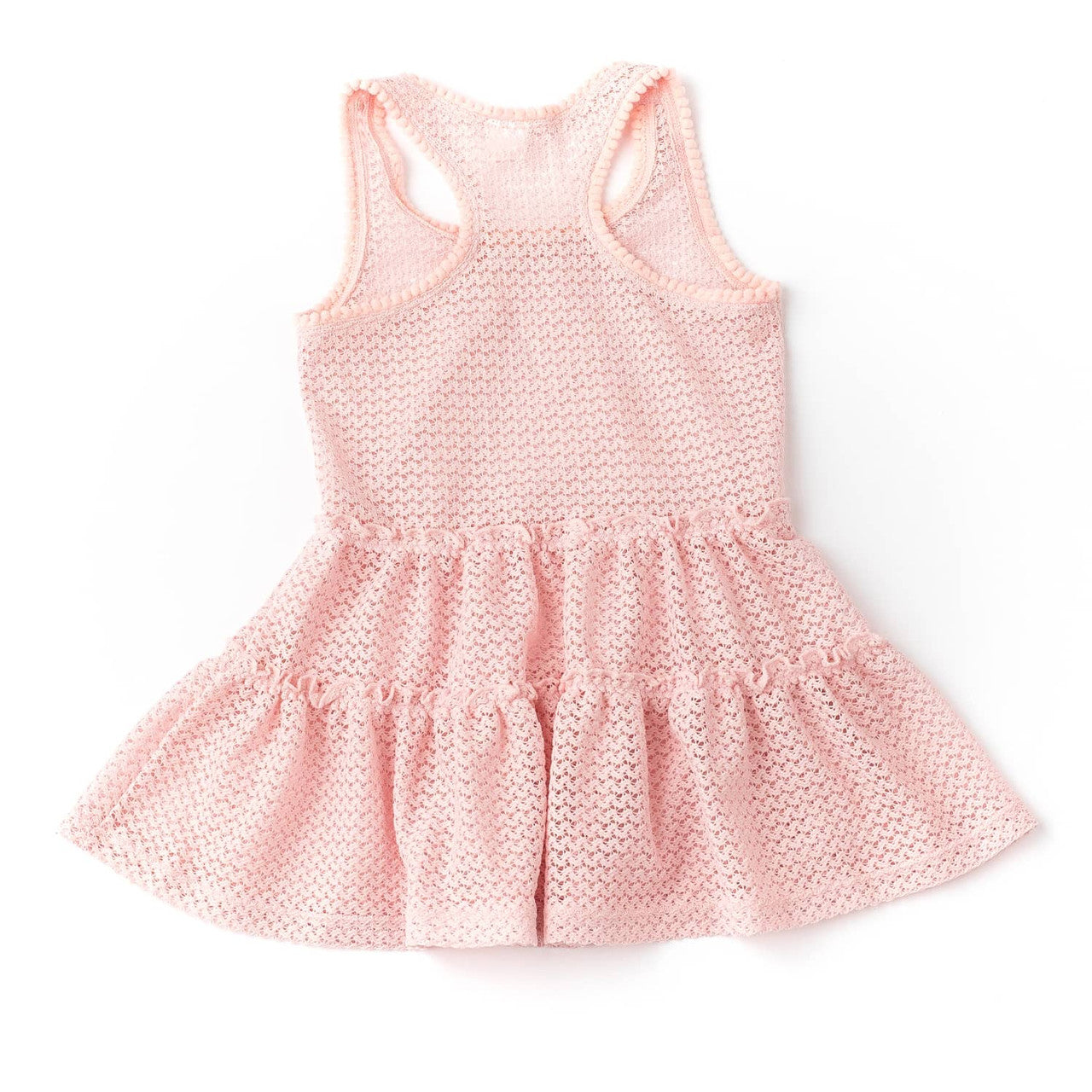Pink Crochet Tank Dress Cover Up