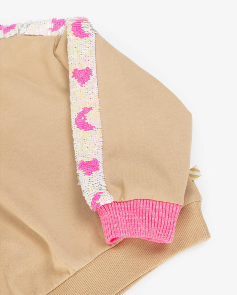 Sequin Stripe Sweatshirt