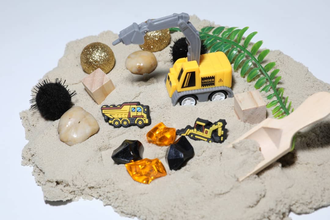 Construction Sensory Mess Free Sand Jar