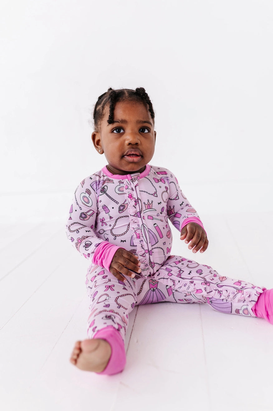 Sleeping Cutie Convertible Footies with Ruffle