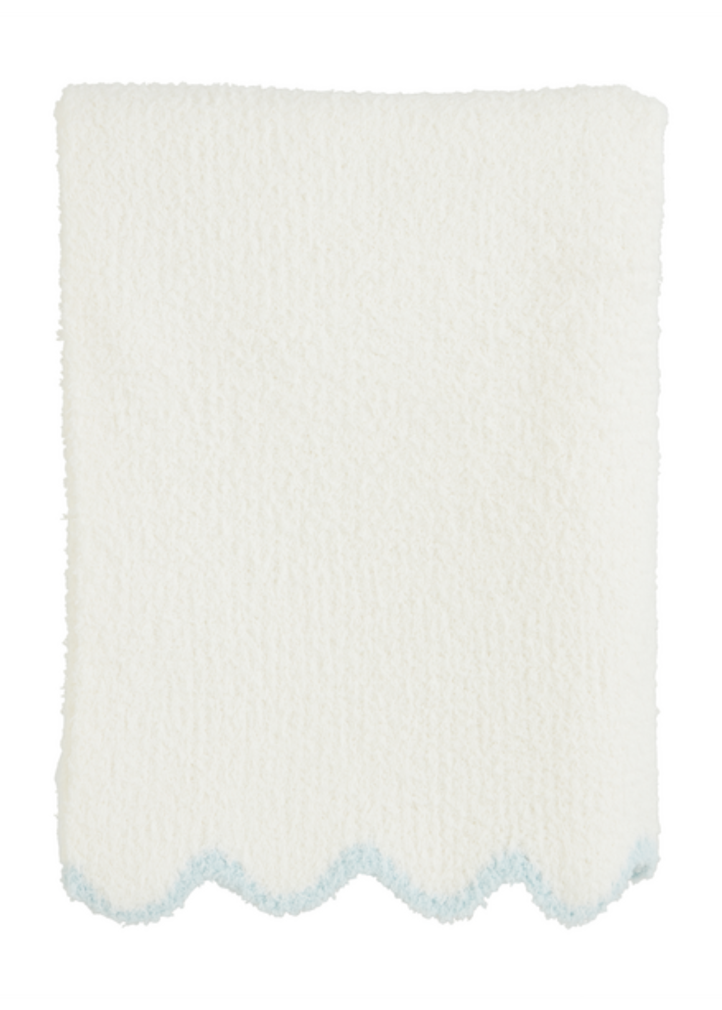 Blue Scallop Chenille Blanket