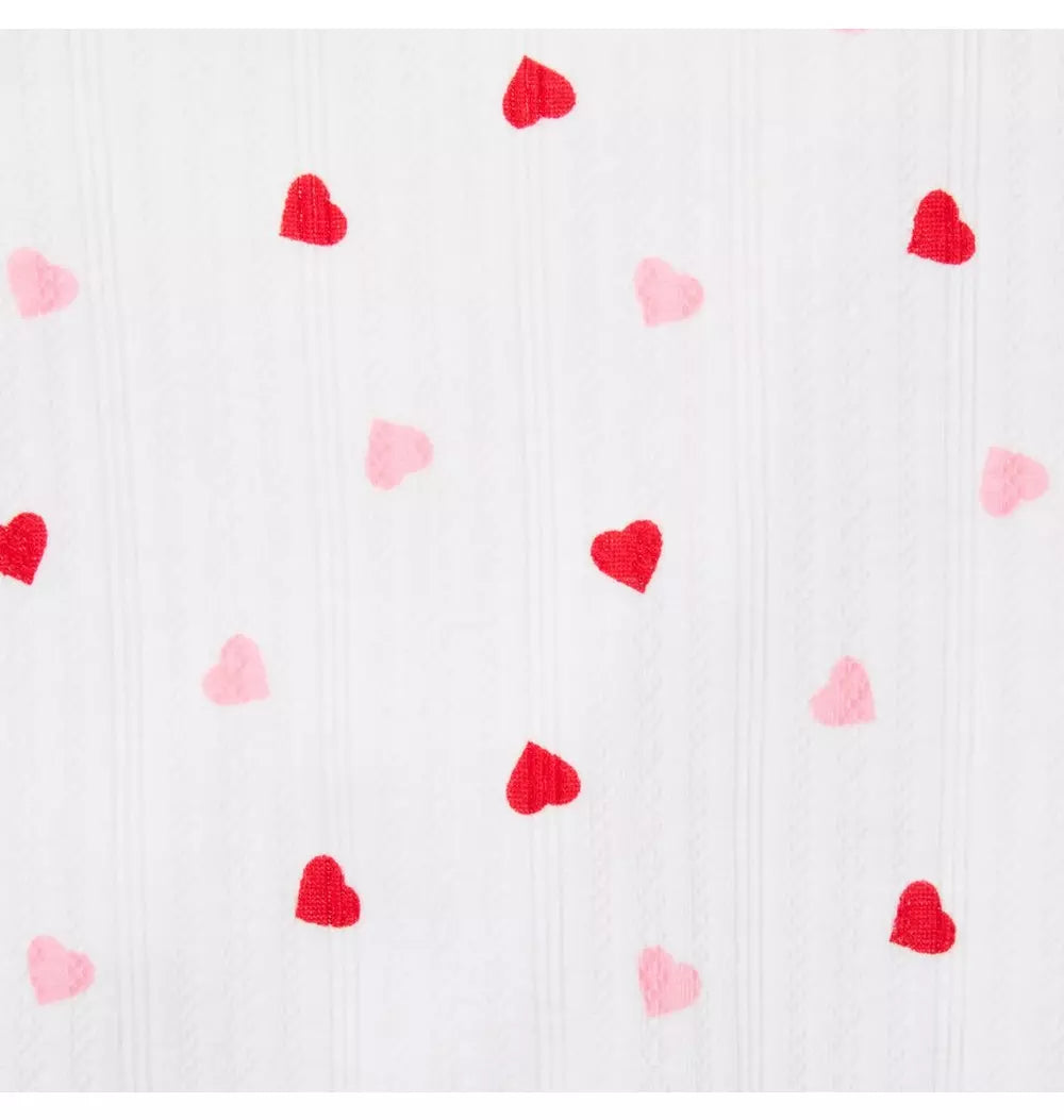 Baby Heart Pointelle Matching Set