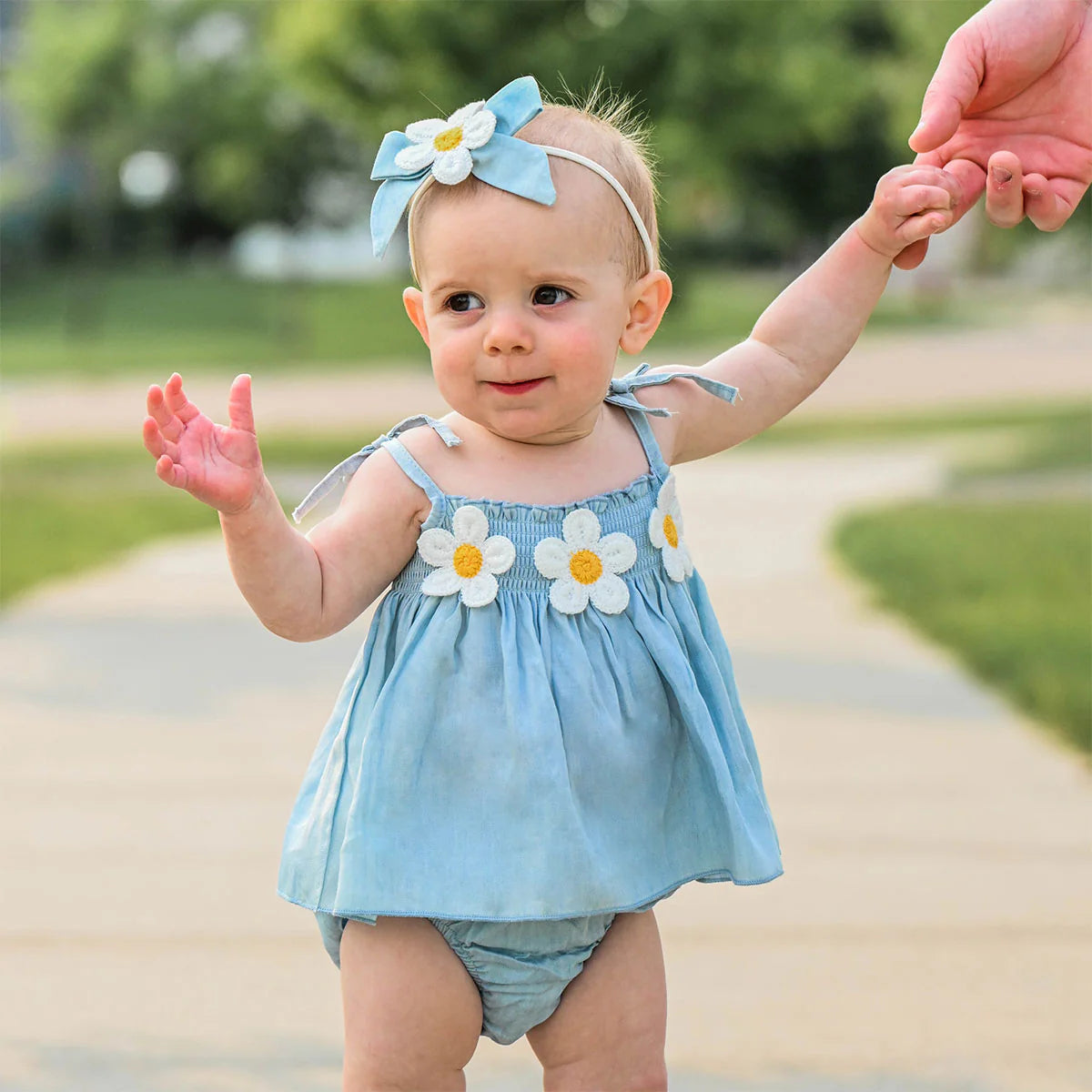 Daisy Denim Lyocell Gidget Sunsuit Set