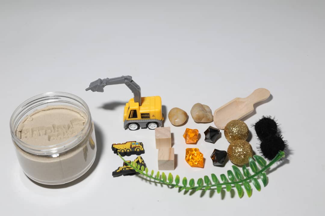 Construction Sensory Mess Free Sand Jar