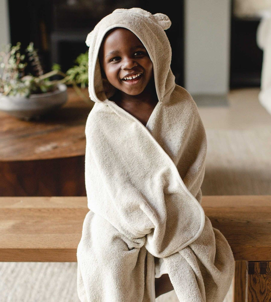 Organic Hooded Bear Towel