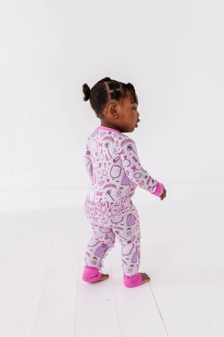 Sleeping Cutie Convertible Footies with Ruffle