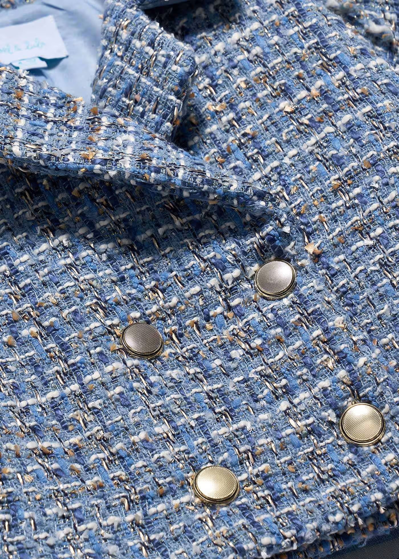 Double Breasted Tweed Bomber Jacket