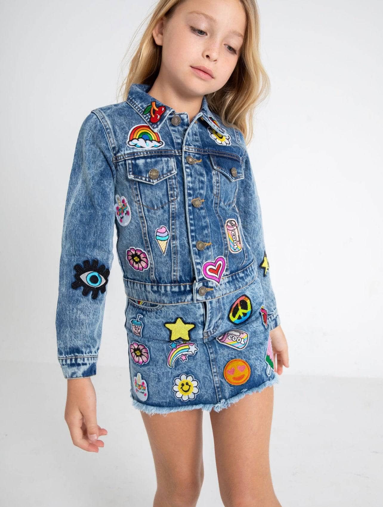 All About The Patch Crop Denim Jacket