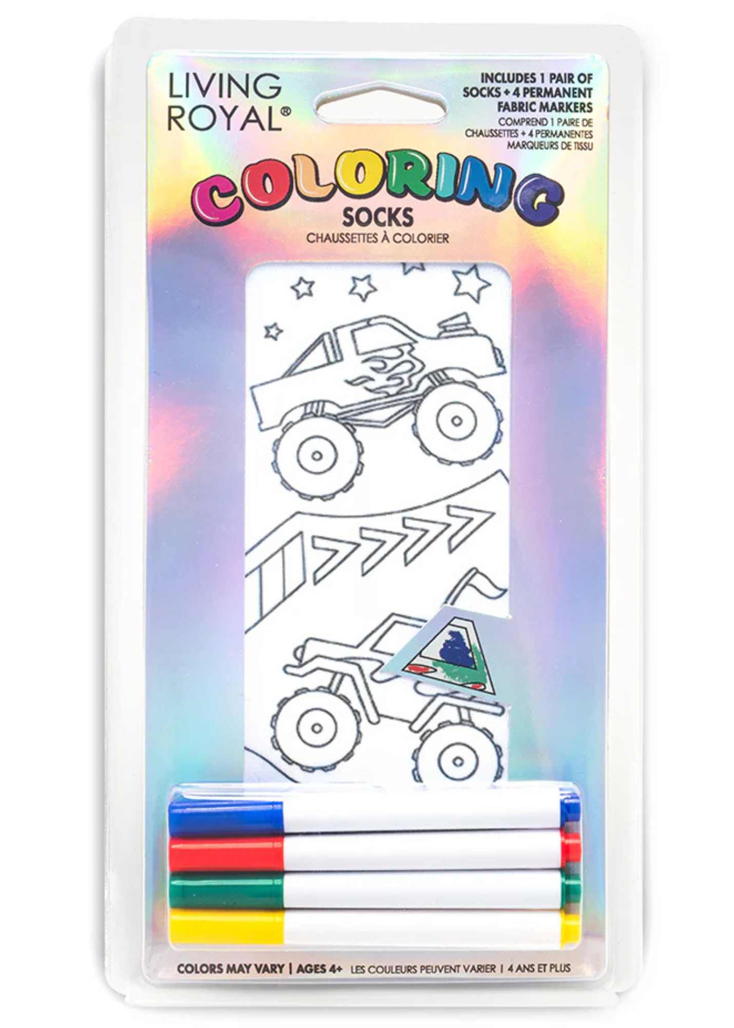 Monster Truck Coloring Socks