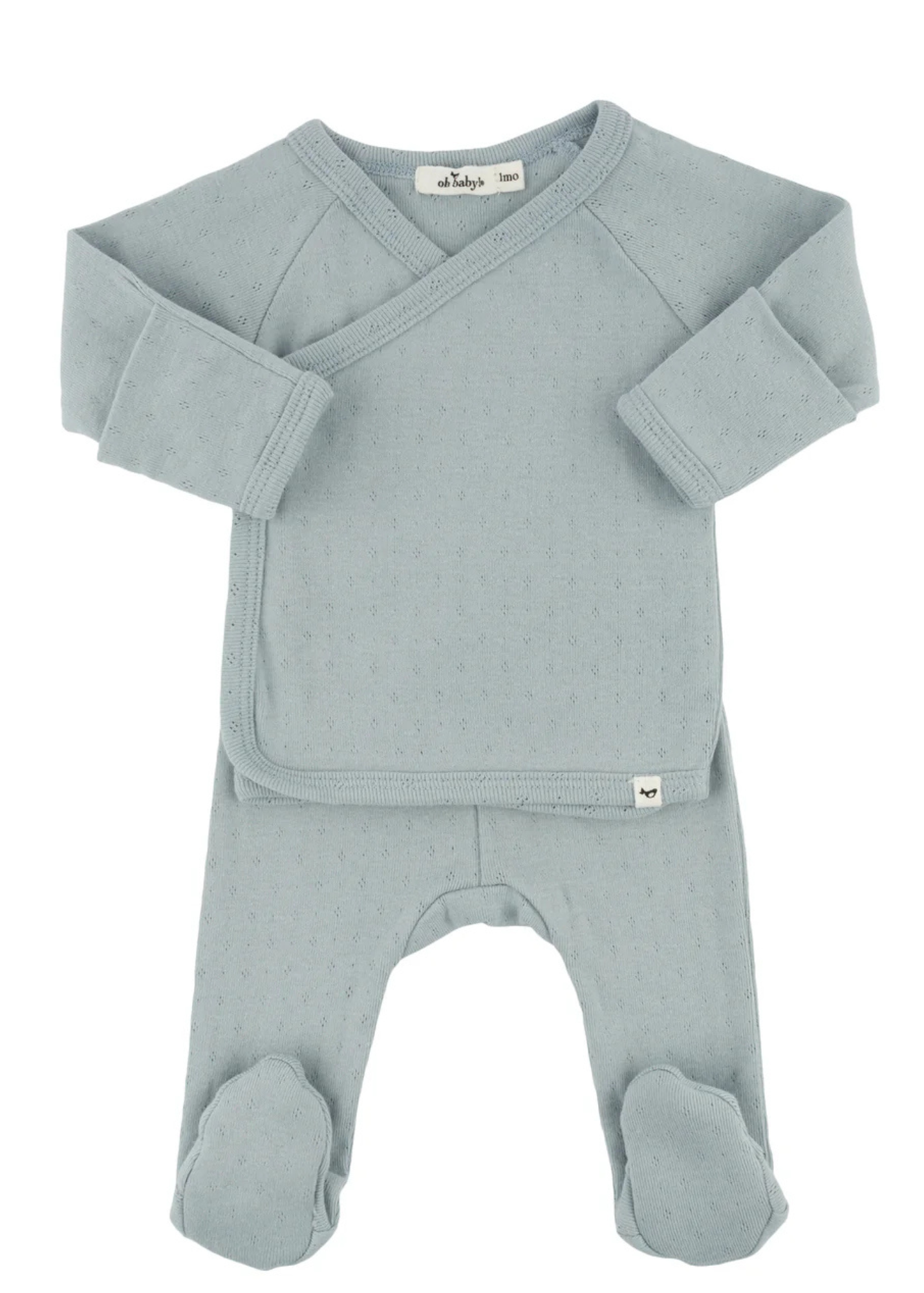 Twinkle Pointelle Kimono Footie Set
