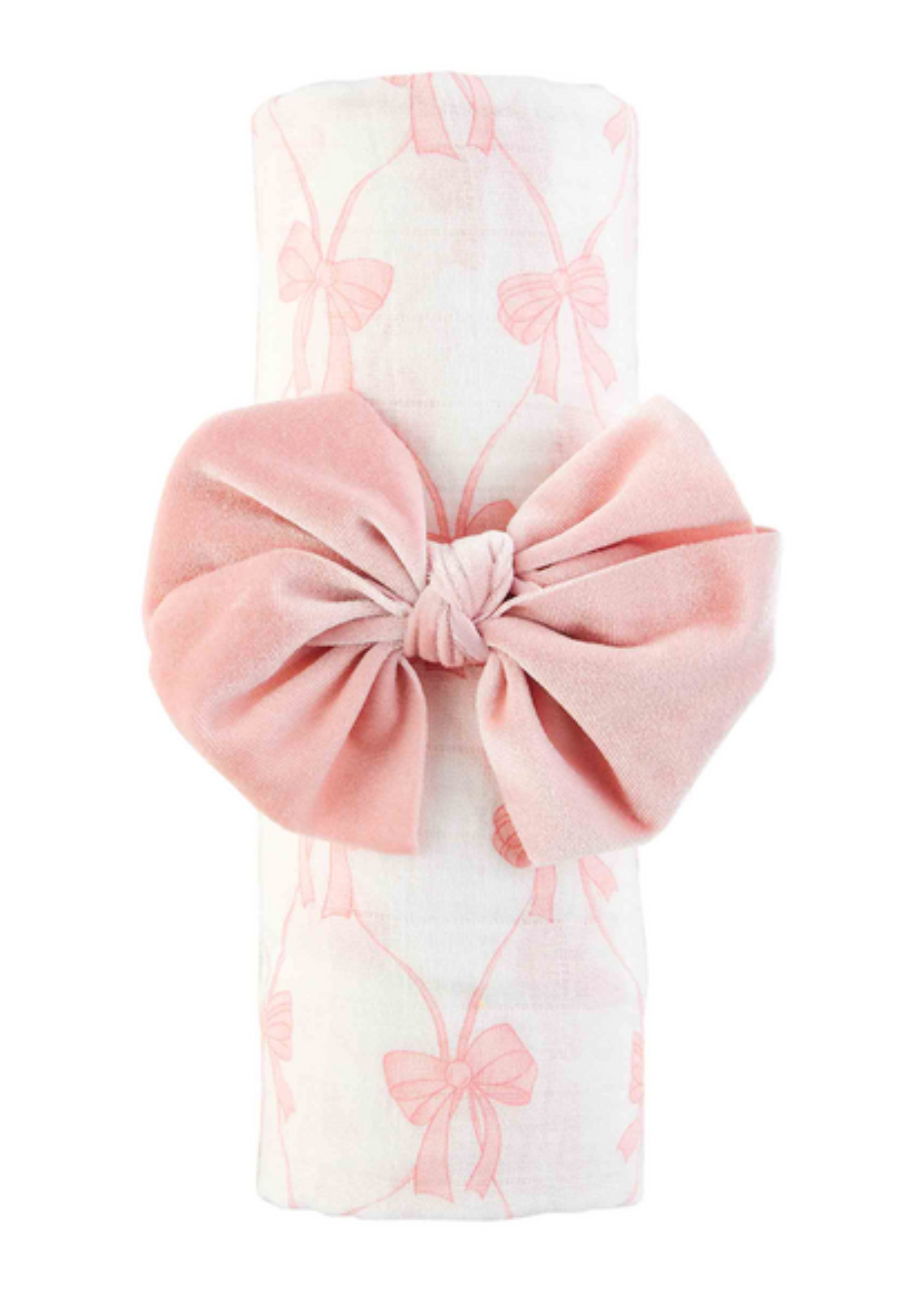 Bow Swaddle and Headband Set