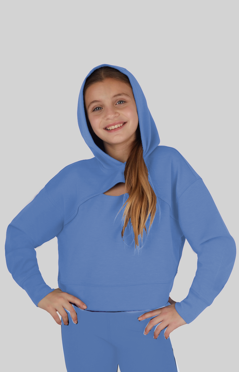 Scuba Front Keyhole Hoodie Set
