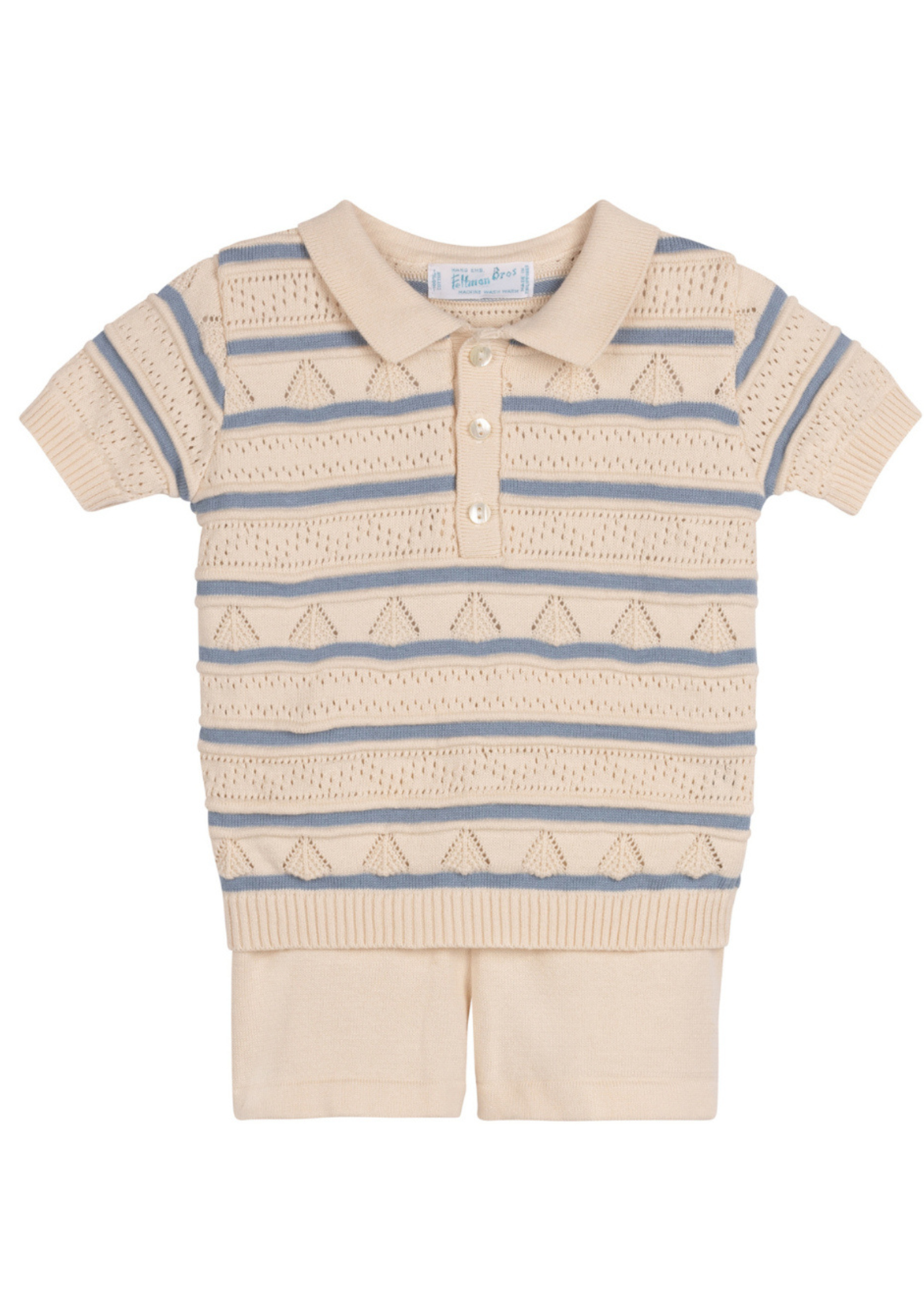 Boys Pointelle Jacquard Knit Set