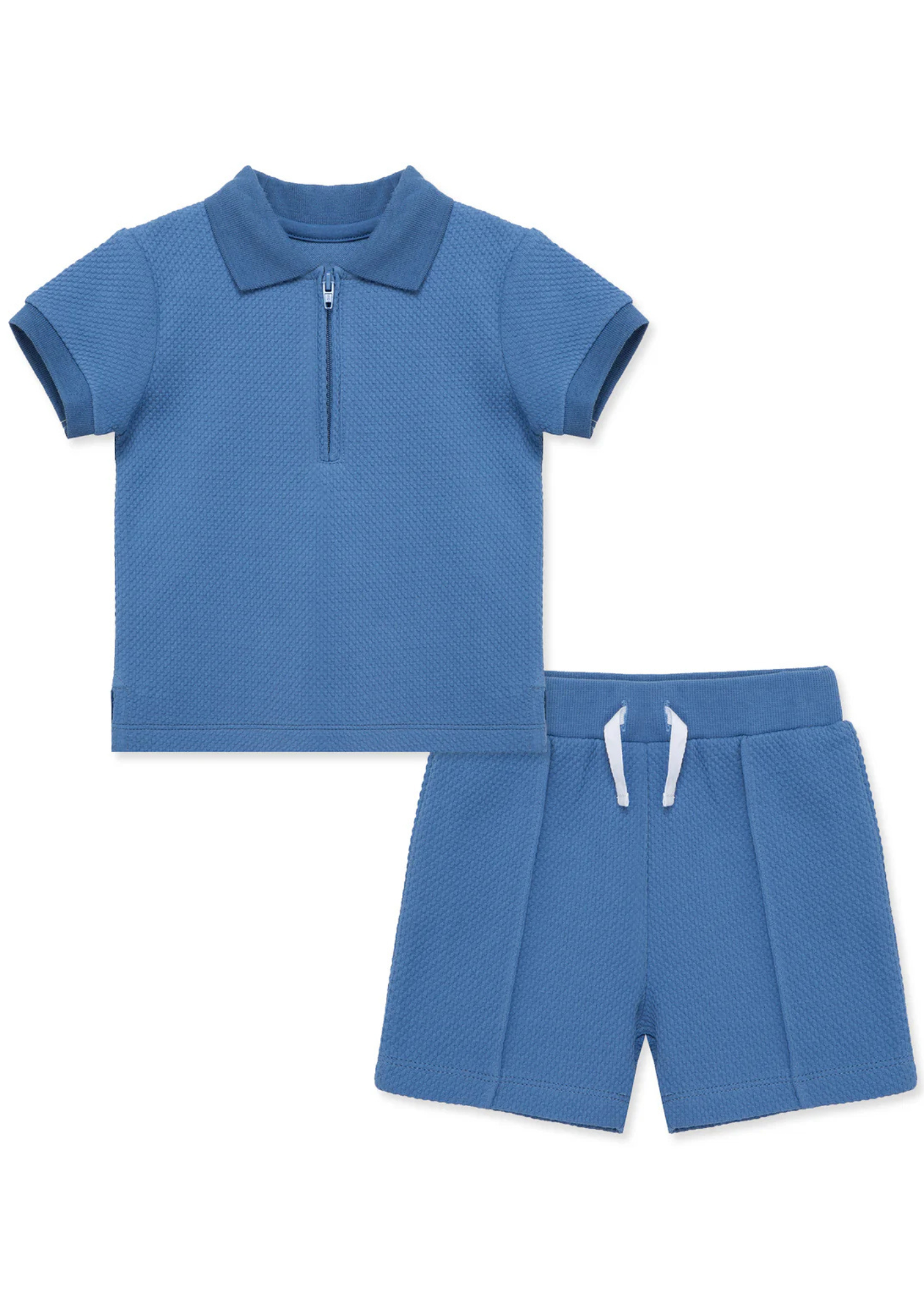 Blue Polo 2-Piece Short Set