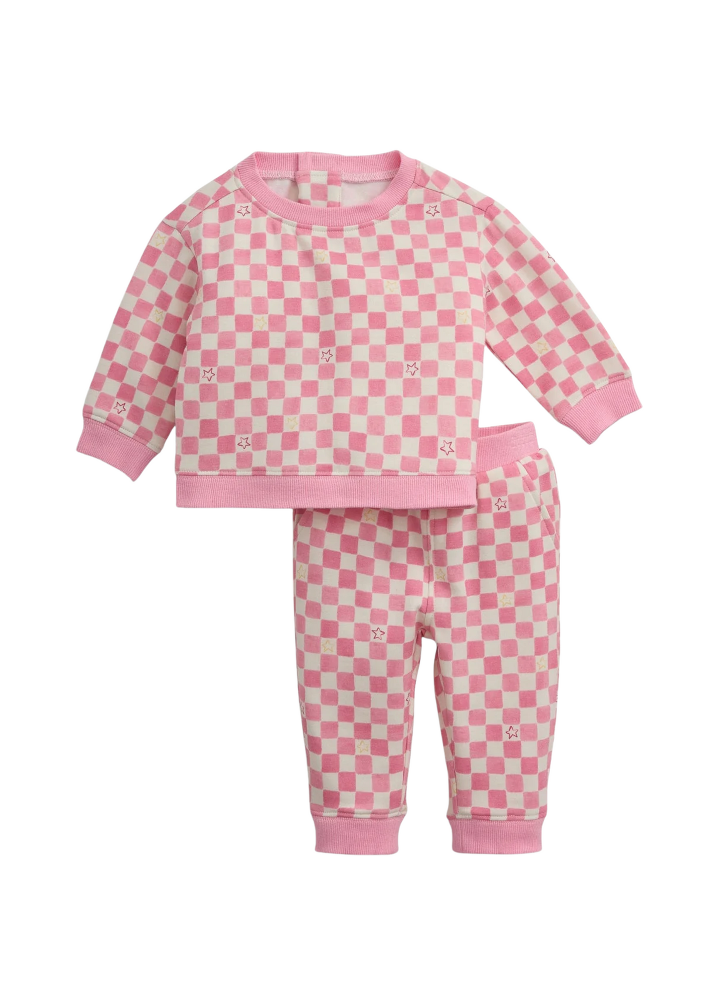Pink Checkerboard Sweatsuit