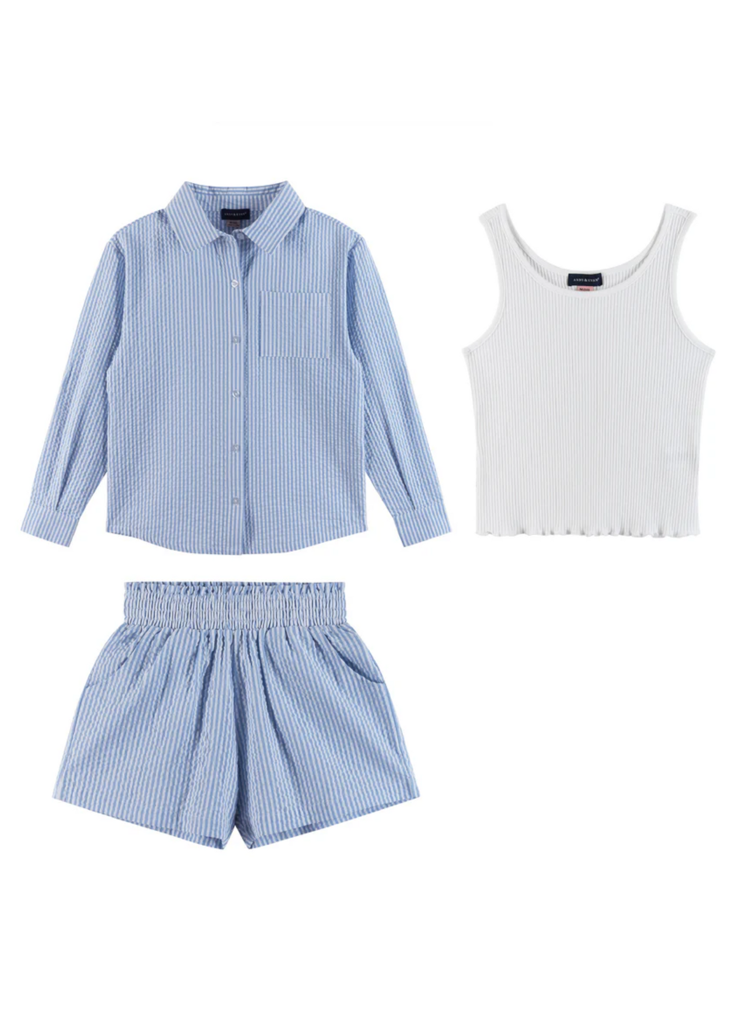Button Down Tank Short Set