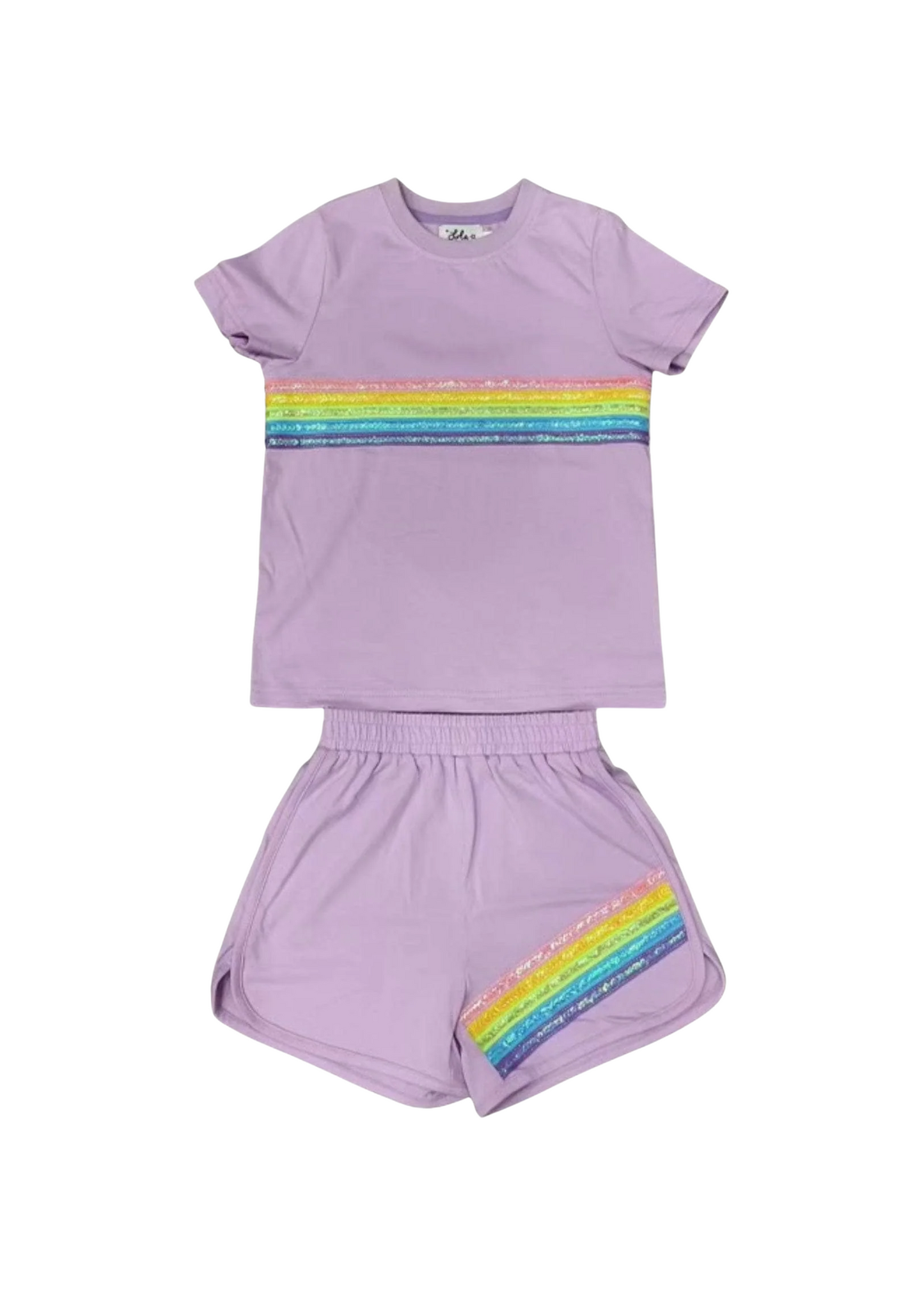 Rainbow Sequin Short Set