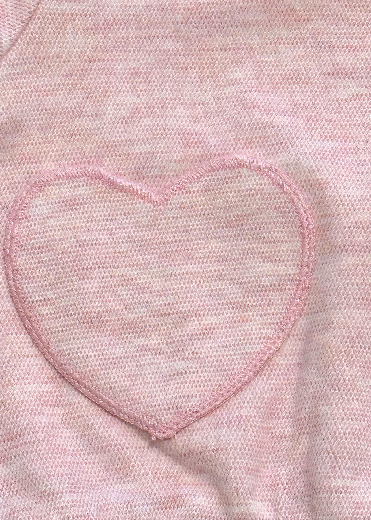 Honeycomb Heart Patch Pocket Sweatshirt