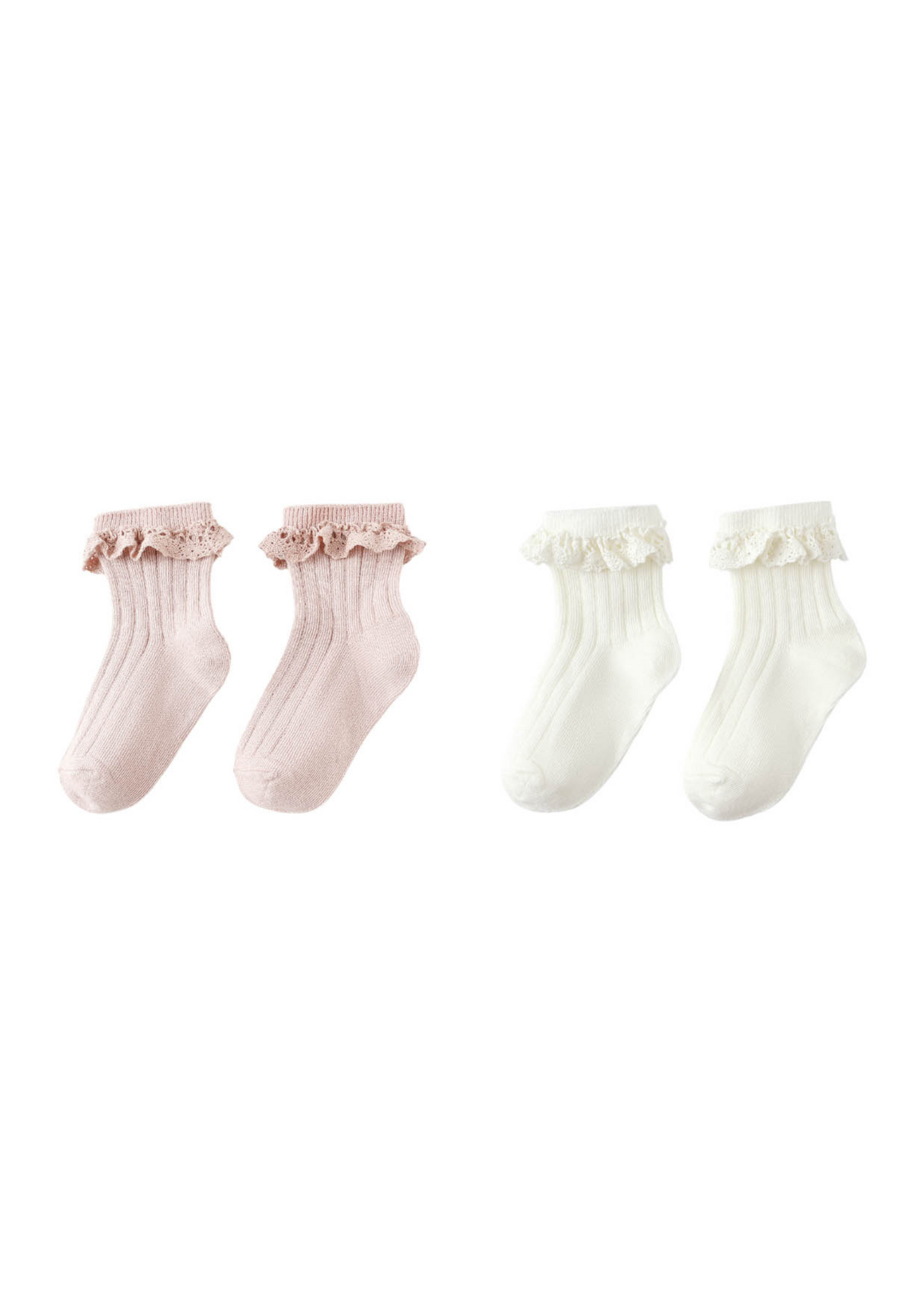 Lace Trim Sock 2 Pack