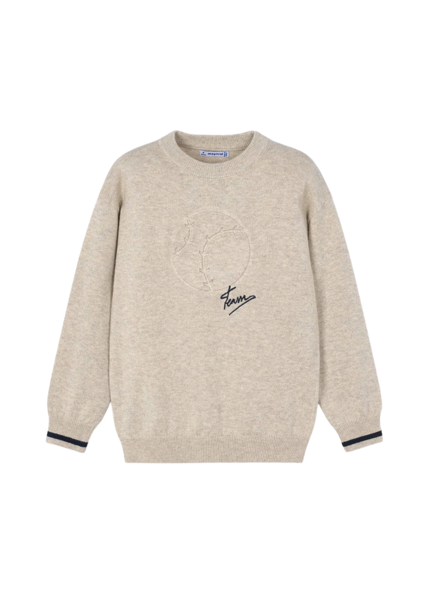 Embossed Baseball "Team" Sweater